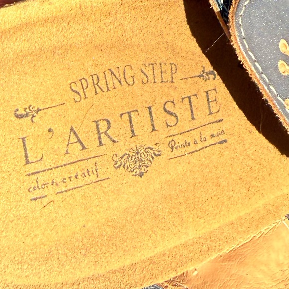 Spring Step Multicolor Floral Embellished Wedge Slides - Picture 4 of 5